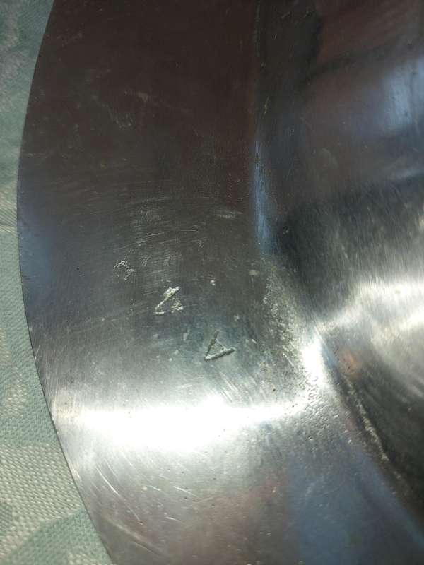 AN ART DECOR OVAL PEWTER SERVING PLATTER SOLD AS IS