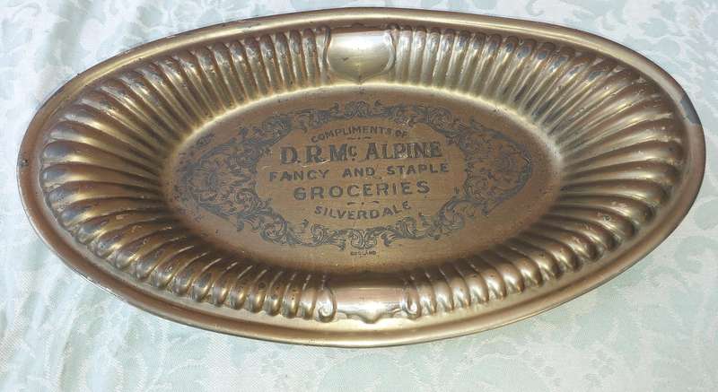 A VINTAGE COMMEMORATIVE TRAY SOLD AS IS