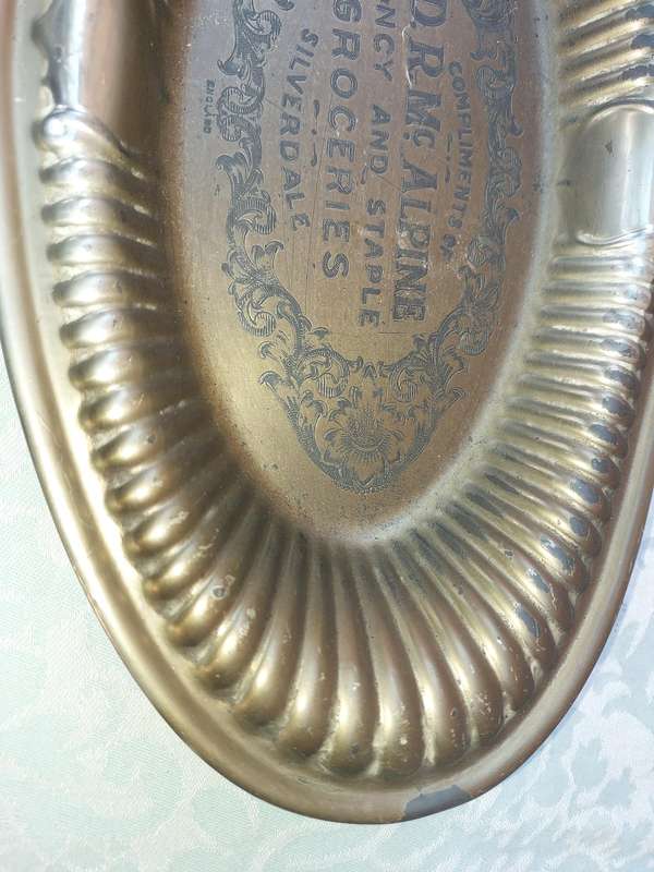 A VINTAGE COMMEMORATIVE TRAY SOLD AS IS