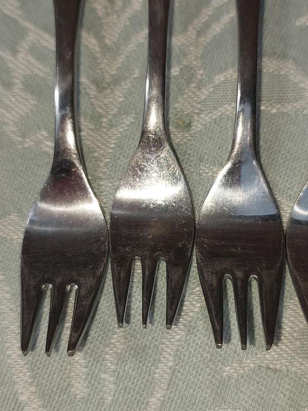 Vintage Northland Japan Stainless Steel Ornate Pattern Decorative Flatware Set FORKS  sold as is