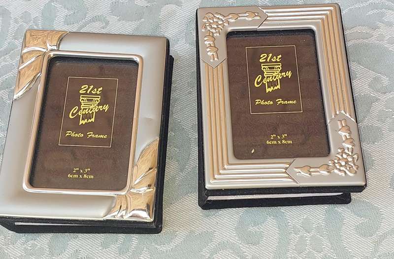 TWO ART DECOR PHOTO FRAME  / ALBUMS SOLD AS IS