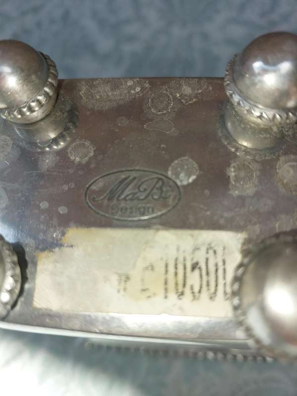 AN ART DECOR PEWTER (MA BI) DESIGN VASE SOLD AS IS