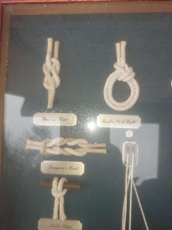 Knot Board With 15 Knots Knot Image Wood Brass Glass SOLD AS IS