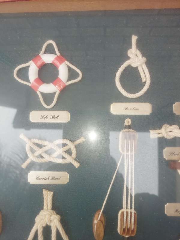 Knot Board With 15 Knots Knot Image Wood Brass Glass SOLD AS IS