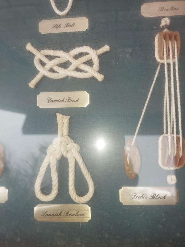 Knot Board With 15 Knots Knot Image Wood Brass Glass SOLD AS IS