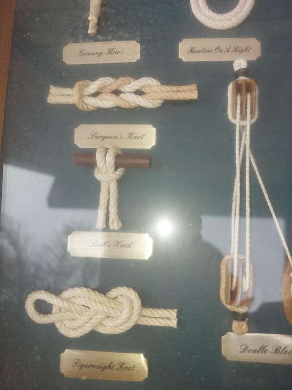 Knot Board With 15 Knots Knot Image Wood Brass Glass SOLD AS IS