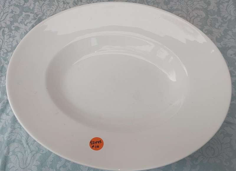 AN OVAL PORCELAIN PLATTER SOLD AS IS