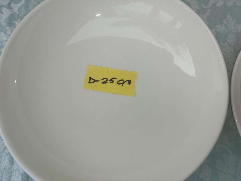 TWO VINTAGE PORCELAIN SERVING BOWLS SOLD AS IS