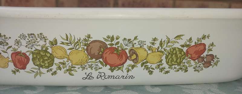 Vintage Corning Ware Pyroceram Spice of Life 10 Inch CASSEROLE DISH SOLD AS IS