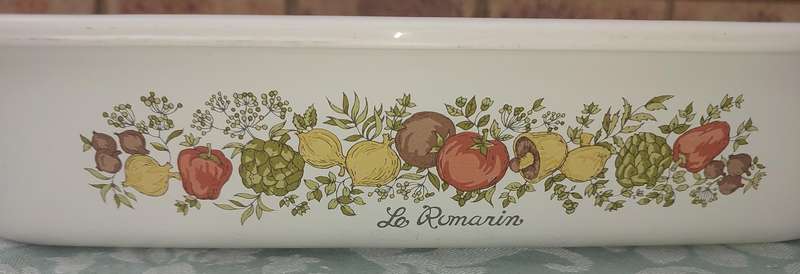 Vintage Corning Ware Pyroceram Spice of Life 10 Inch CASSEROLE DISH SOLD AS IS