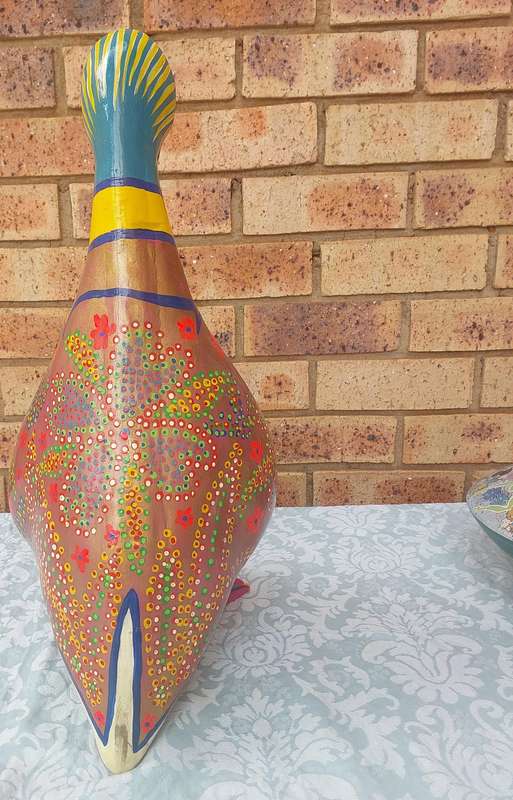A COLLECTION OF RARE FOLK ART STATUES HIGHLY COLLECTABLE SOLD AS IS