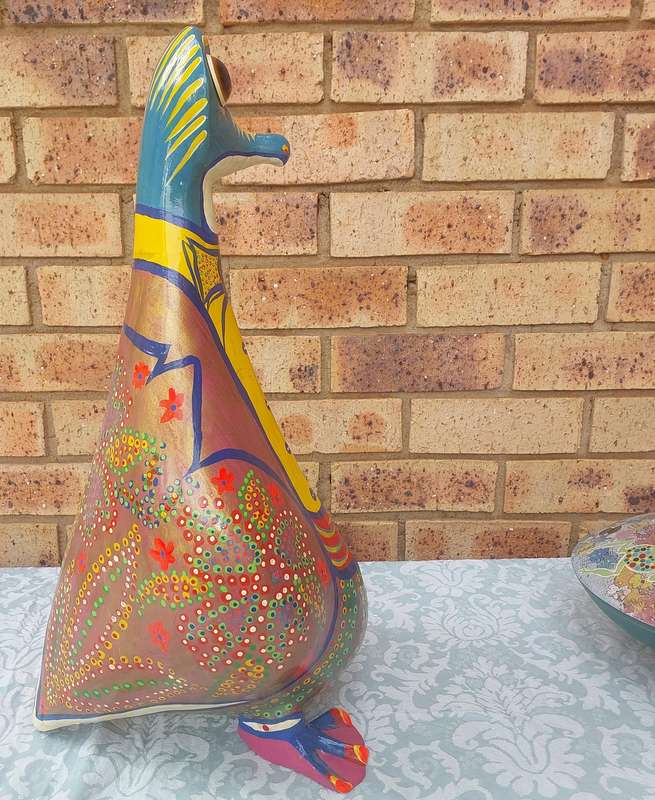 A COLLECTION OF RARE FOLK ART STATUES HIGHLY COLLECTABLE SOLD AS IS