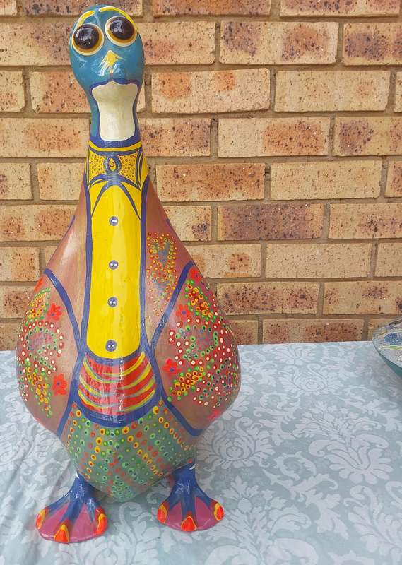A COLLECTION OF RARE FOLK ART STATUES HIGHLY COLLECTABLE SOLD AS IS