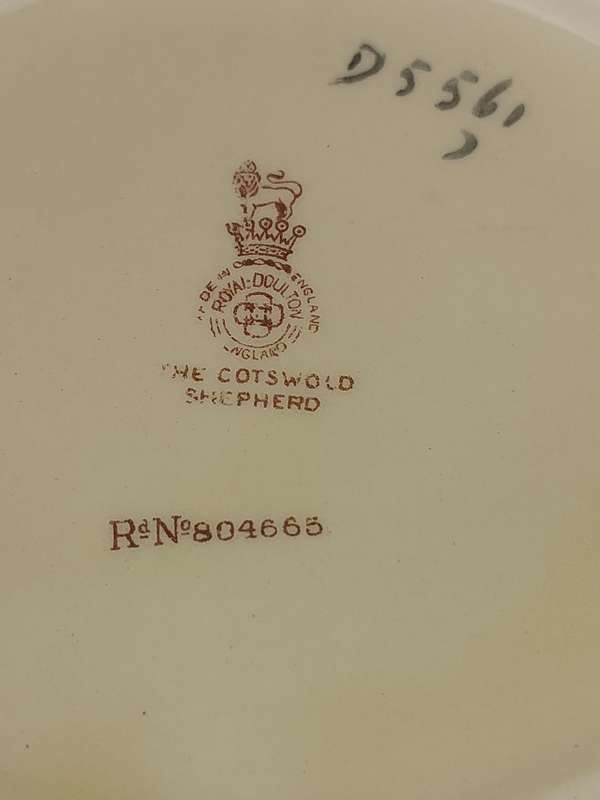 RARE ROYAL DOULTON SERIESWARE JUG - COTSWOLD SHEPHERD D5561 SOLD AS IS