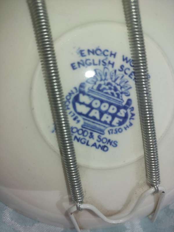 Wood & Sons  Breakfast plate (diameter 20 cm  height 2 cm) 'Enoch Wood's English Scenery' in blue co