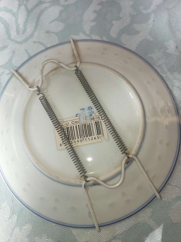 Chinese Vintage Jiangxi () Jingdezhen Blue and White Porcelain Rice Pattern Floral Serving Plate