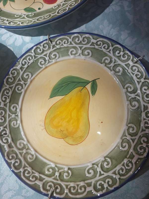 A COLLECTION OF 3 FLORENTINE SALAD PLATE PLAQUES SOLD AS IS