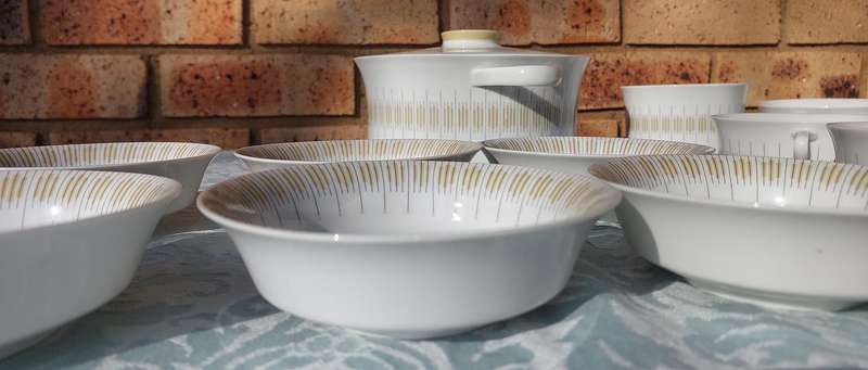 A vintage 17 piece KPM Germany soup set sold as is