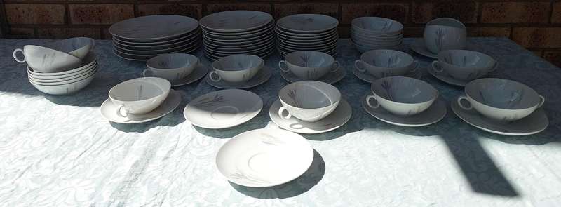 A VINTAGE 57-PIECE JOHANN HAVILAND BAVARIA PORCELAIN SET