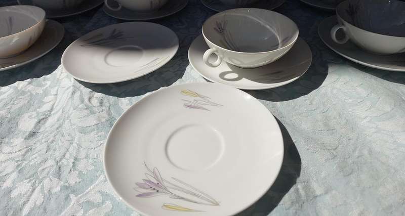 A VINTAGE 57-PIECE JOHANN HAVILAND BAVARIA PORCELAIN SET
