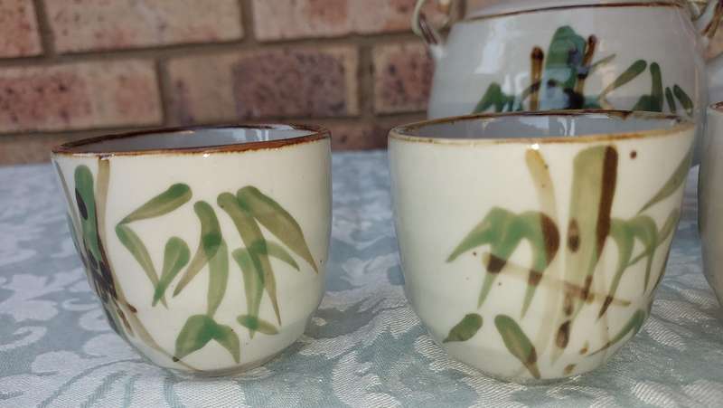A vintage Yixing tea pot set sold as is