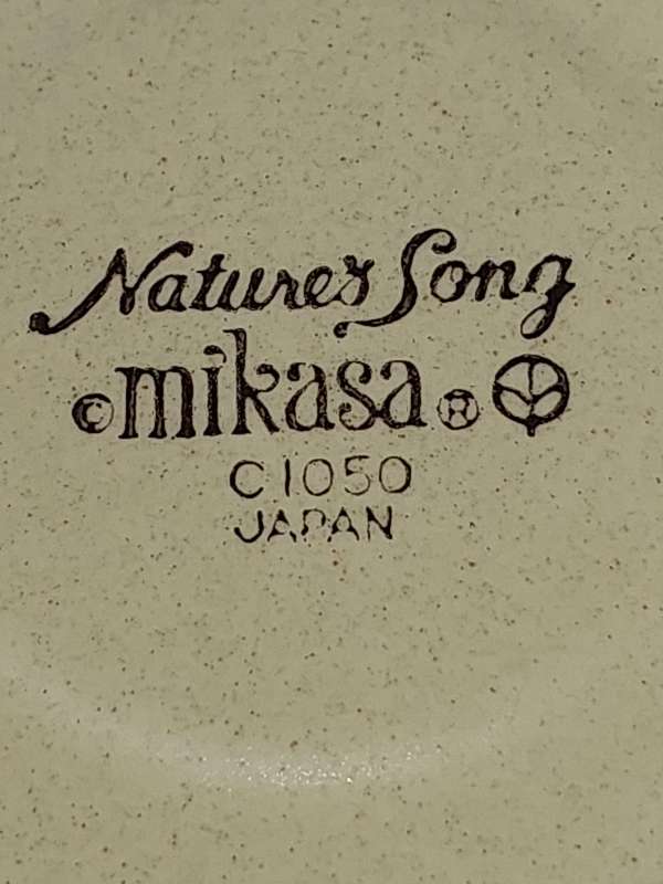 Vintage Mikasa Japan Natures Song C1050 Tea Cups & Saucer Frothy Beige Glaze