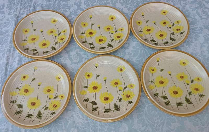 A VINTAGE COLLECTION OF 6 NATURES SONG MIKASA INTERNATIONAL JAPAN CAKE PLATES SOLD AS IS