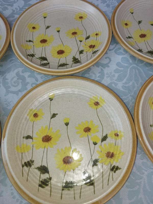 A VINTAGE COLLECTION OF 6 NATURES SONG MIKASA INTERNATIONAL JAPAN CAKE PLATES SOLD AS IS