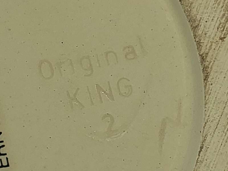 A VINTAGE ORIGINAL KING 375 ML WEST GERMANY BEER STEIN SOLD AS IS