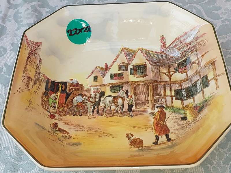 Royal Doulton Old English Coaching Scenes Dish D6393 - Approx 9 ins Diameter