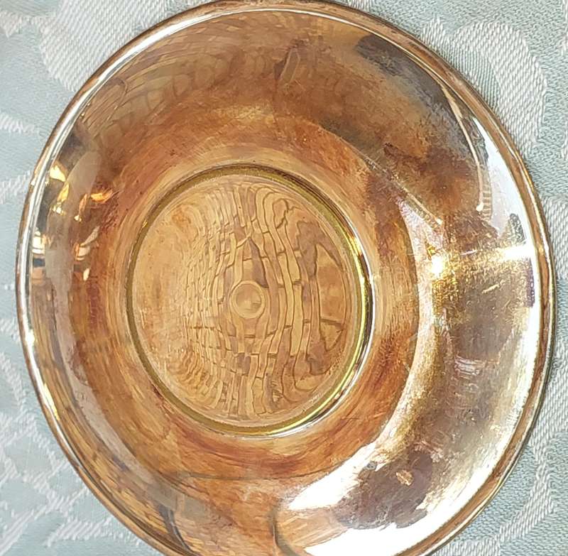 Vintage espresso set of 12 silver plated cups and saucers without  demitasse porcelain cups