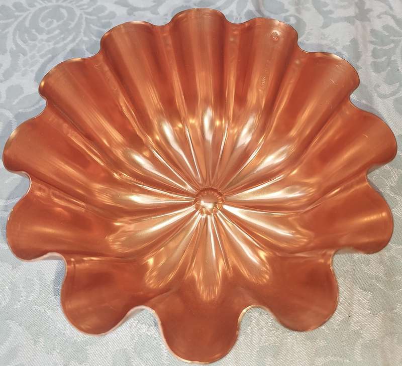 A COLLECTION OIF COPPER BAKING DISHES SOLD AS IS