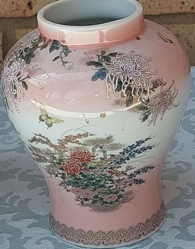 TWO RARE KYOTO GINGER JARS PORCELAIN SOLD AS IS
