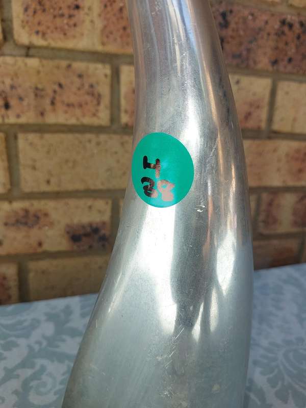 TWO ART DECOR PEWTHAL VASES SOLD AS IS