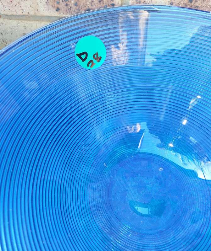 ACOLLECTION OF THREE GLASS SERVING BOWLS SOLD AS IS