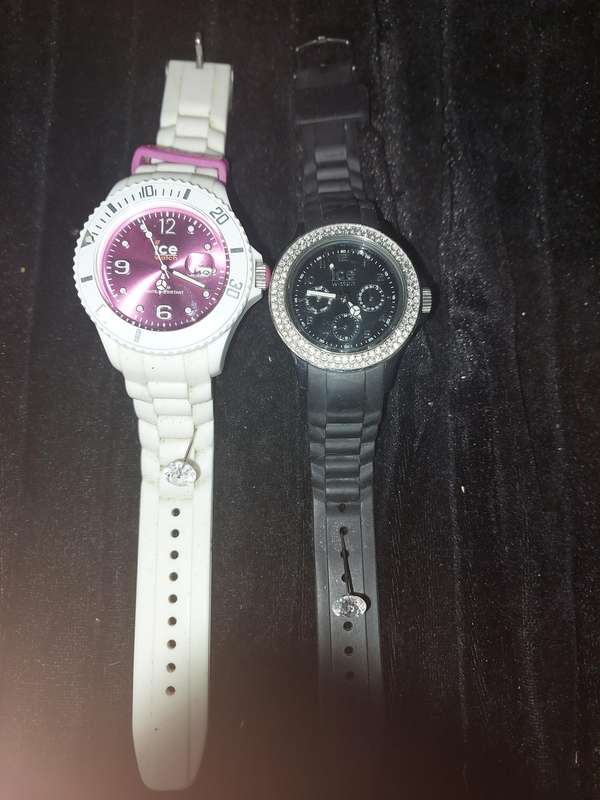 TWO ICE RUBBER WATCHES SOLD AS IS NOT TESTED NEEDS NEW BATTERIES