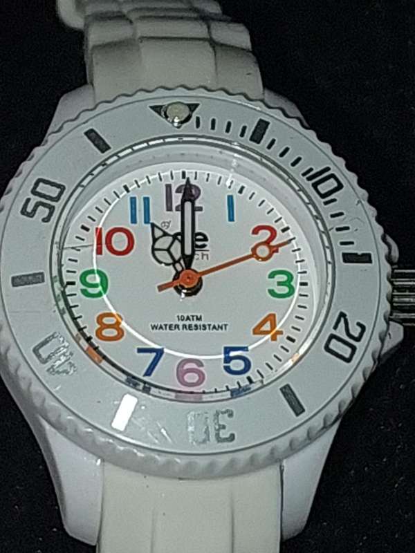 TWO WHITE LADYS ICE WATCHES NEED NEW BATTERIES SOLD AS IS NOT TESTED