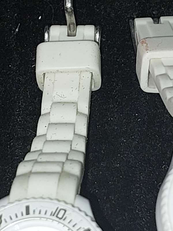 TWO WHITE LADYS ICE WATCHES NEED NEW BATTERIES SOLD AS IS NOT TESTED