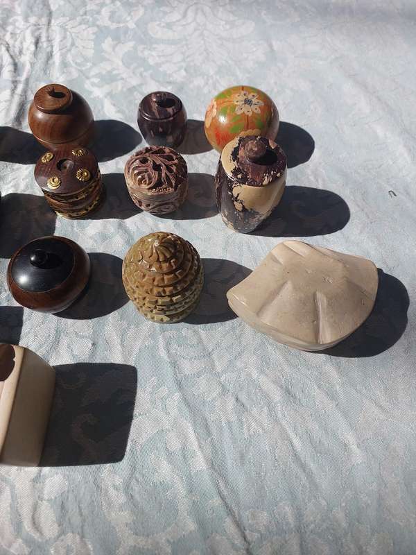Rare Collection Trinkets Made of Wood and Brass