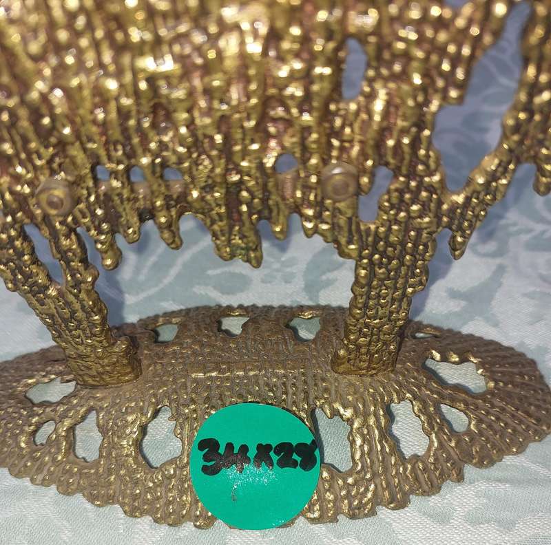 A VINTAGE BRUTALIST BRASS SWIVEL ARMS HANUKKAH MENORAH WAINBERG ISRAEL 13 X 12 INCHES SOLD