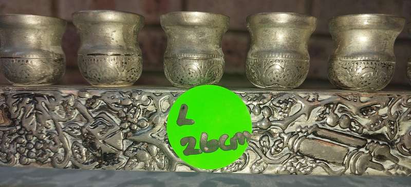 A VINTAGE ISRAEL JUDAICA MENORA SOLD AS IS
