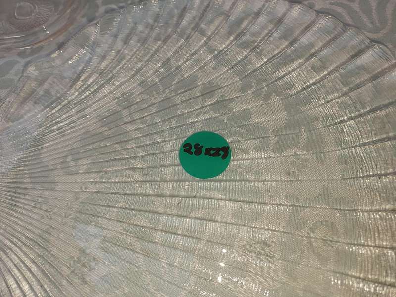 A JOBLOT COLLECTION GLASS SERVING PLATTERS SOLD AS IS
