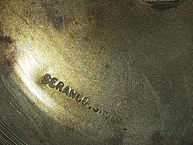 AN ANTIQUE SERANGO SP ON COPPER PLATE MAPLE LEAF TWO TIER SERVING SWEATS TRAY