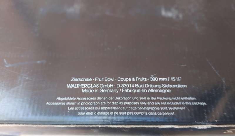 A WALTHER GLASS FRUIT BOWL SOLD AS IS
