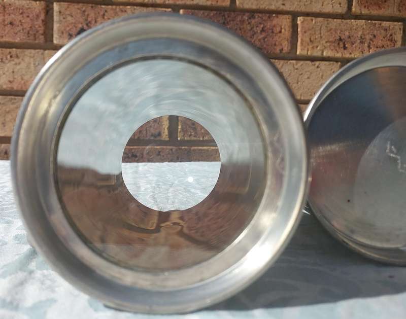 TWO VINTAGE PEWTER BEER MUGS SOLD AS IS
