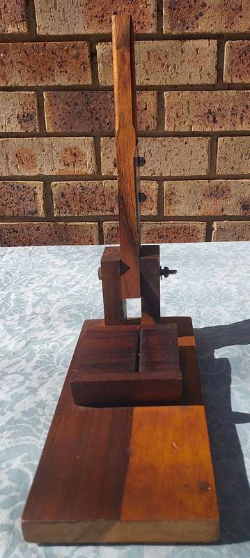 A HARD WOOD BILTONG CUTTER SOLD AS IS