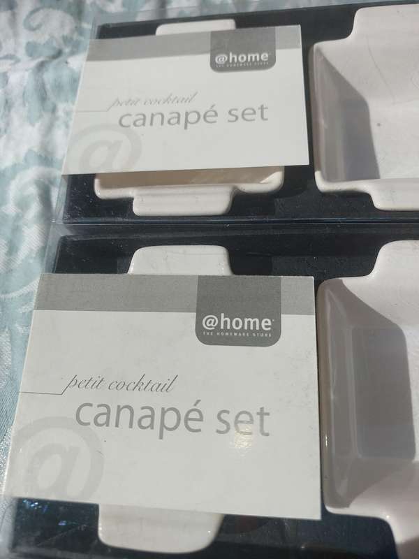 THREE SETS OF 4 PETITE COCKTAIL CANOP'E SETS SOLD AS IS