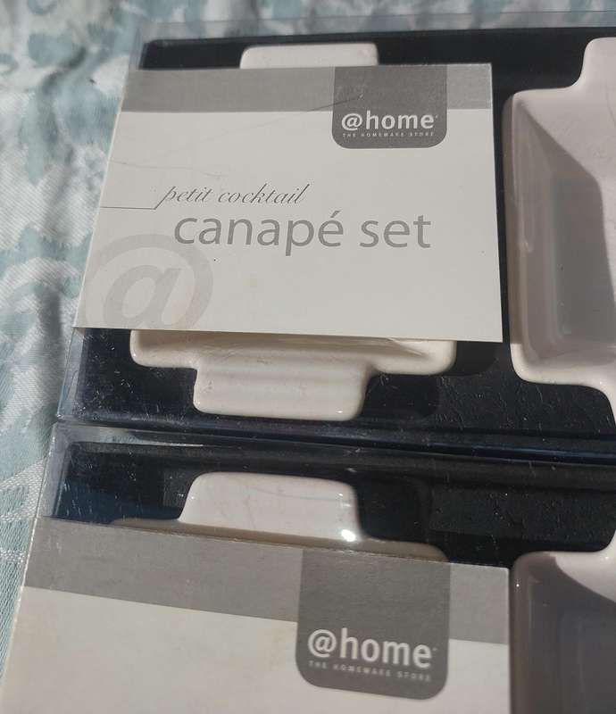 THREE SETS OF 4 PETITE COCKTAIL CANOP'E SETS SOLD AS IS