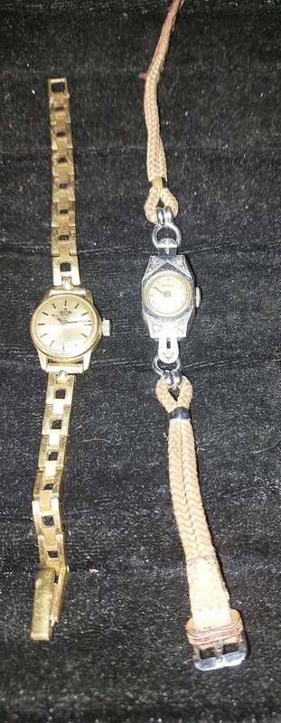 TWO ANTIQUE LADIES WATCHES A DELFIN AND A VUCAIN SOLD AS IS NOT TESTED