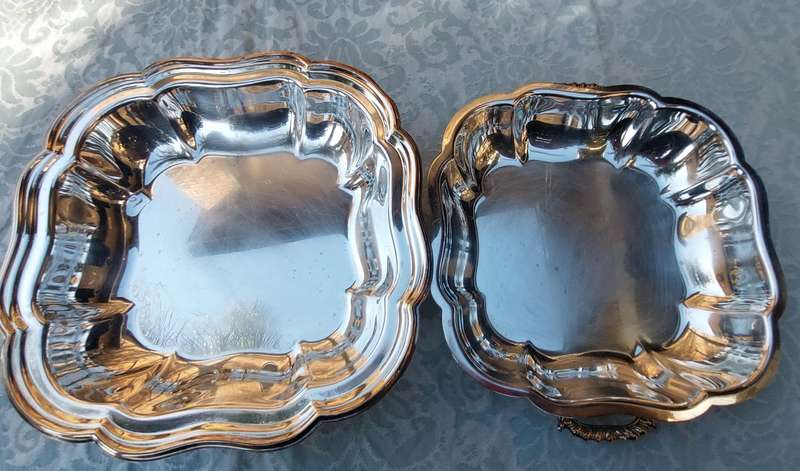 A VINTAGE SQUARE VICTORIAN TUREEN SOLD AS IS SILVER PLATED